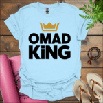 omad king t shirt light blue