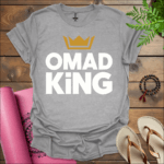 omad king t shirt sport grey