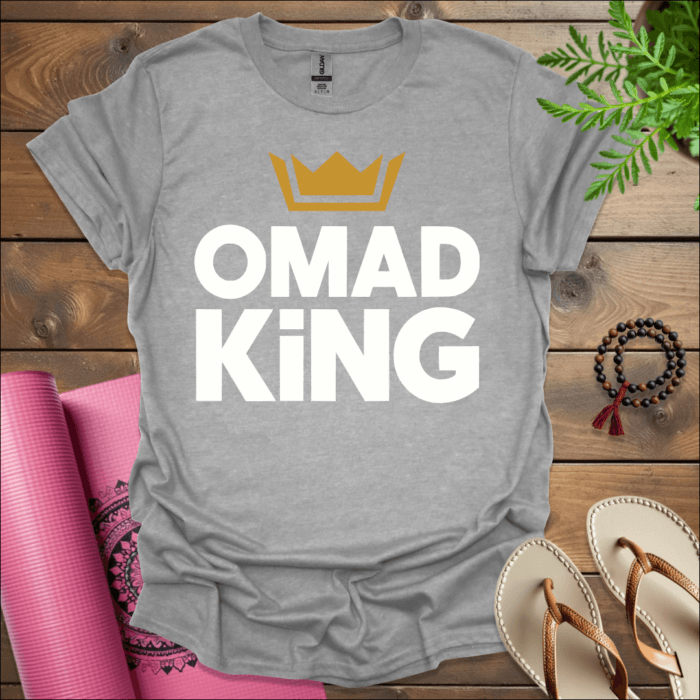 omad king t shirt sport grey