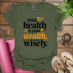 your health is your wealth invest wisely t shirt military green
