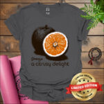 orange a citrusy delight t shirt charcoal