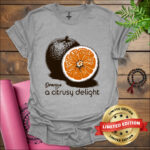orange a citrusy delight t shirt sport grey