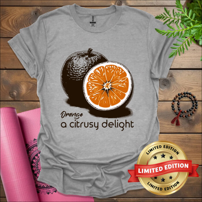 orange a citrusy delight t shirt sport grey